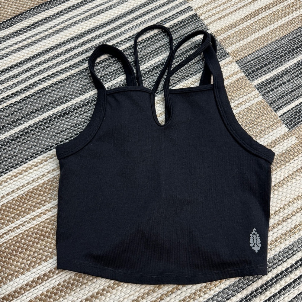 Free People Black‎ Strappy Sports Bra/Top Size XS/S Women